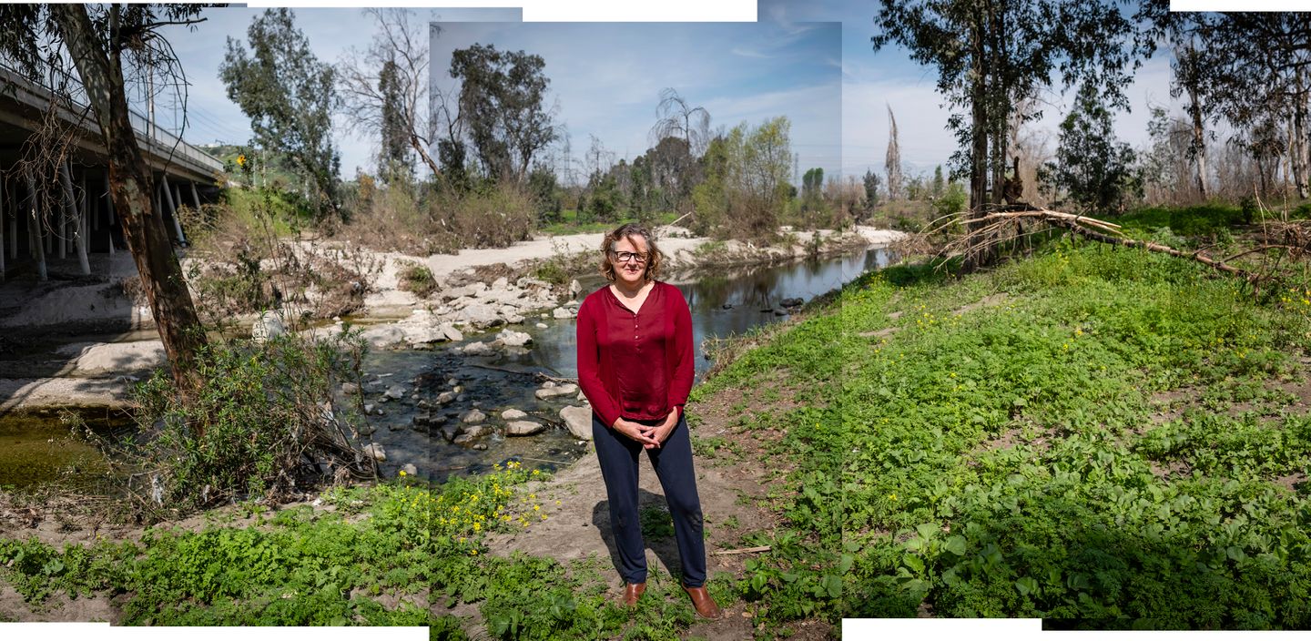 Claire Robinson is the founder and director of Amigos de los Rios, a local non-profit that advocates for the preservation of the waterways and green spaces throughout the San Gabriel Valley watershed. In this image, she is photographed at Bosque del Rio Hondo county park.