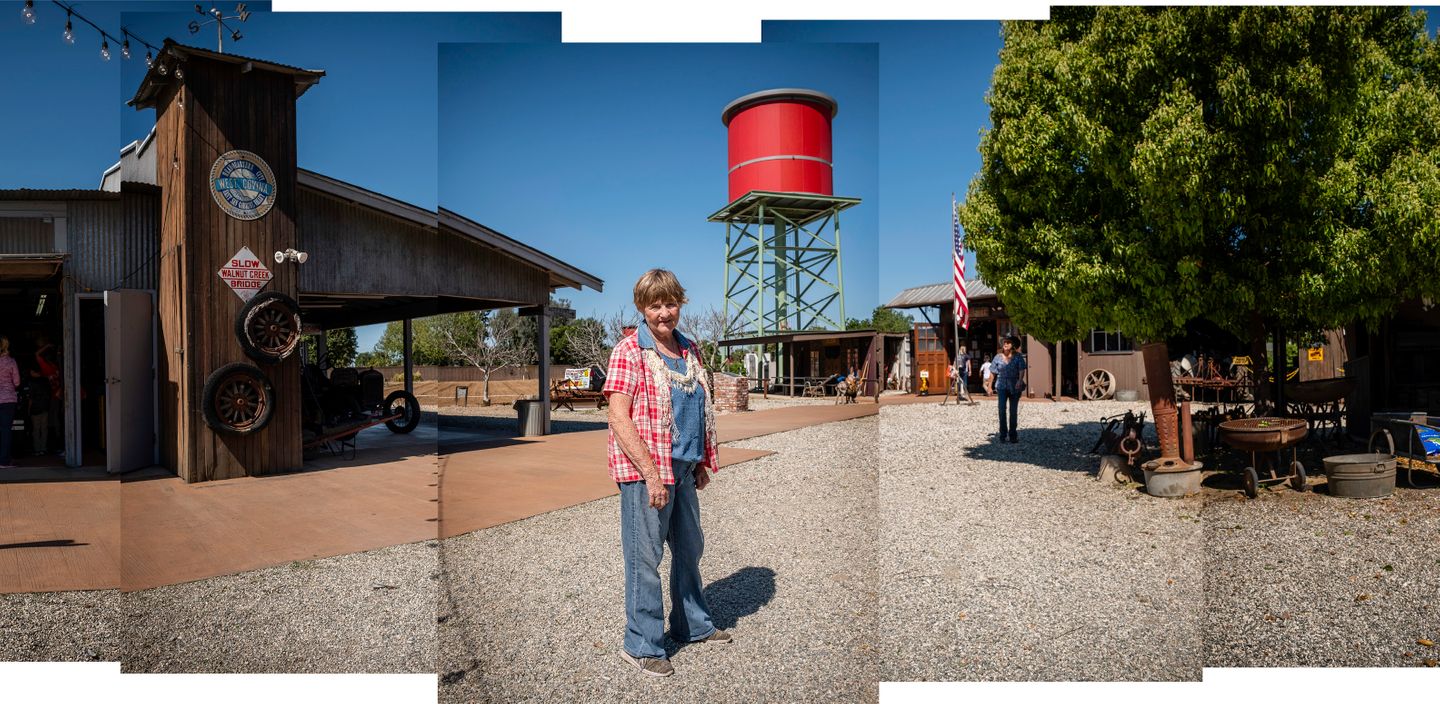 Andra Hurst Simmons stands on the grounds of the historic Hurst Ranch in West Covina, CA, one of the last working farms in the East San Gabriel Valley.